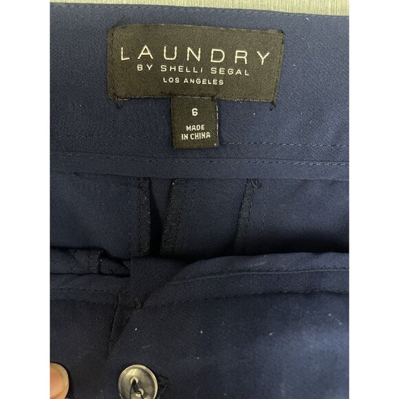 Women’s Laundry by Shelli Segal Navy Blue Dress Pants 6 - Picture 3 of 13